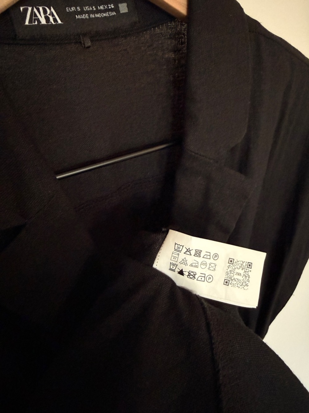 Zara Black Button-Front Belted Linen Maxi Dress with Gold Buttons - Size S - Picture 14 of 14
